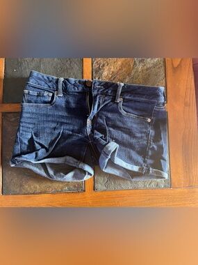 American Eagle Outfitters Dark Indigo Stretch Jean Shorts, 2 pairs